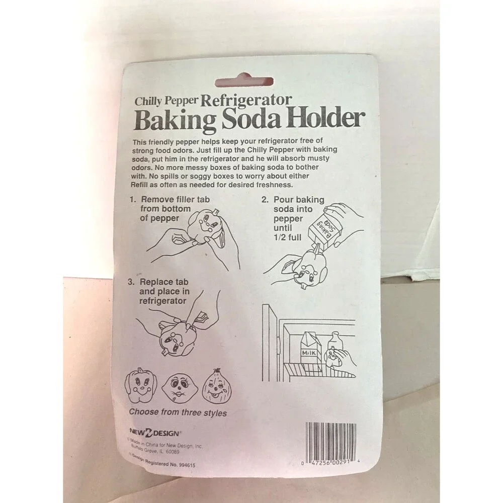 New Vintage Chilly Pepper Baking Soda Refrigerator Freshener Anthropomorphic Mcm
